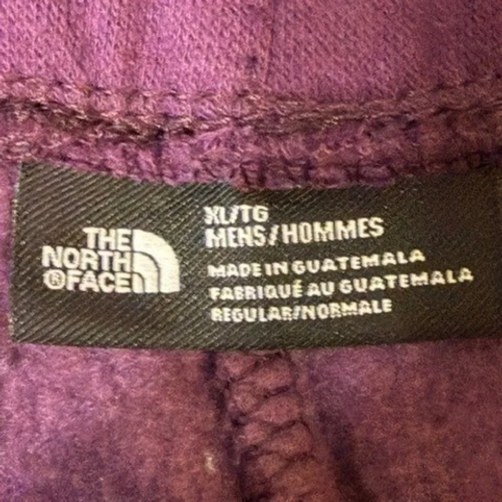 The North Face Mens Purple Fleece Sweat Shorts XL Relaxed Fit Elastic Waist